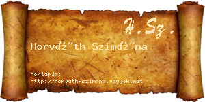Horváth Szimóna névjegykártya